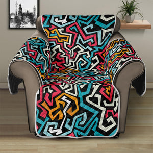 Abstract Funky Pattern Print Recliner Protector