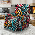 Abstract Funky Pattern Print Recliner Slipcover