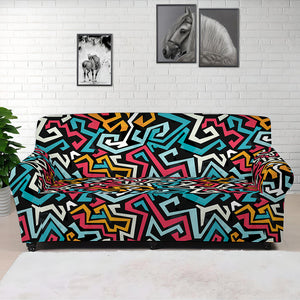 Abstract Funky Pattern Print Sofa Cover