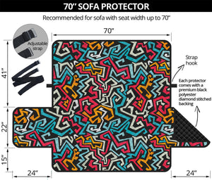 Abstract Funky Pattern Print Sofa Protector