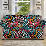 Abstract Funky Pattern Print Sofa Protector