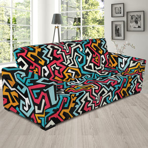 Abstract Funky Pattern Print Sofa Slipcover