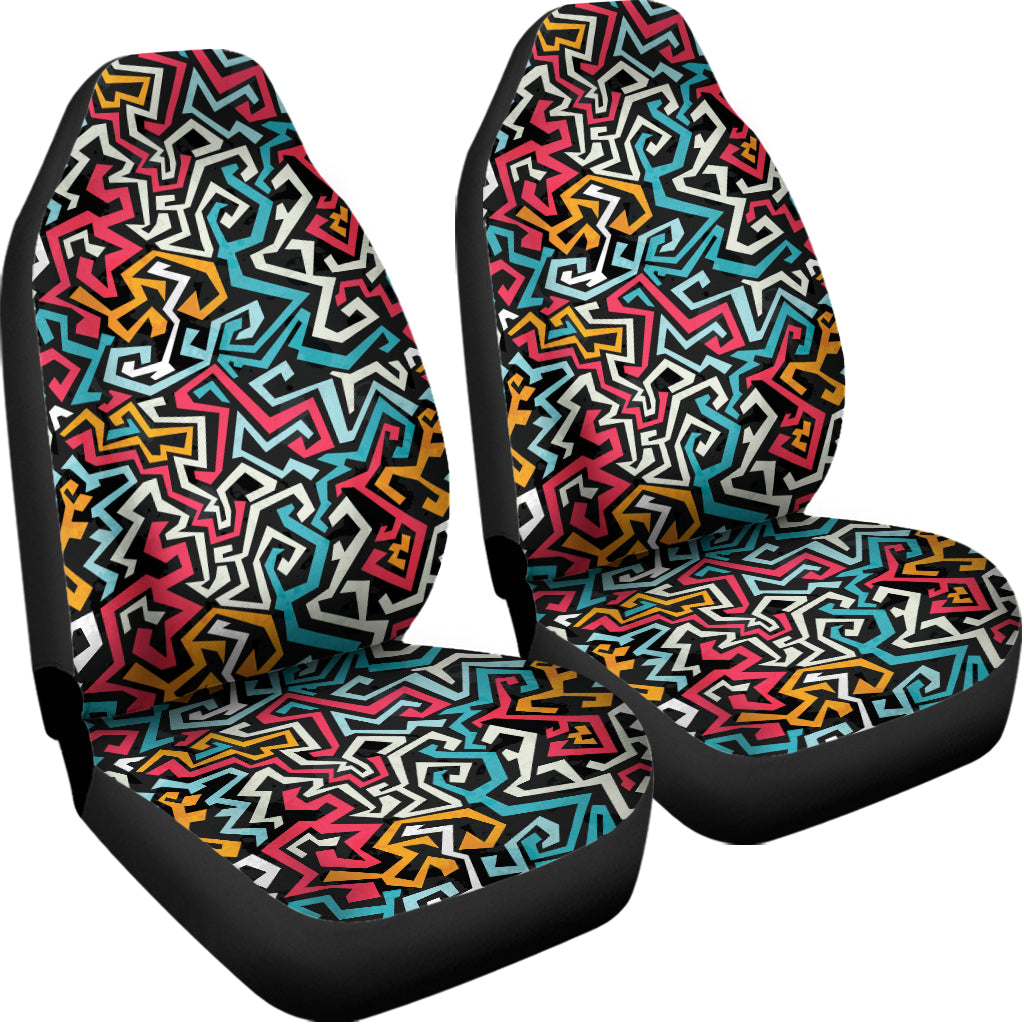 Abstract Funky Pattern Print Universal Fit Car Seat Covers