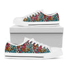Abstract Funky Pattern Print White Low Top Shoes