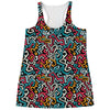 Abstract Funky Pattern Print Women's Racerback Tank Top