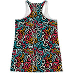 Abstract Funky Pattern Print Women's Racerback Tank Top