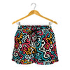 Abstract Funky Pattern Print Women's Shorts