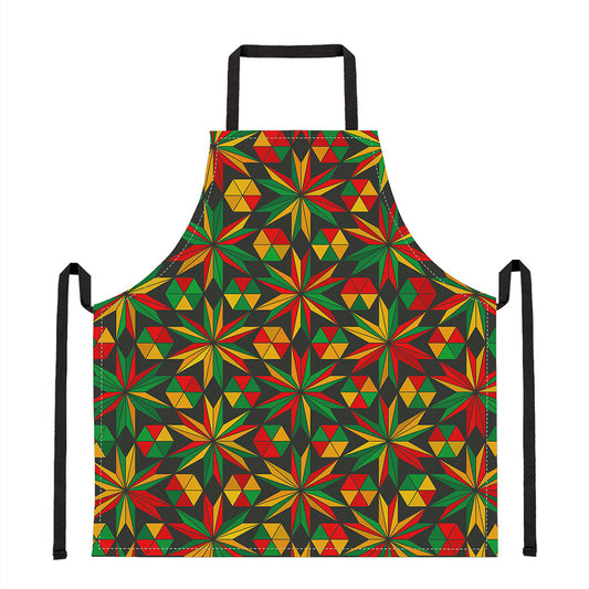 Abstract Geometric Reggae Pattern Print Apron
