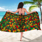 Abstract Geometric Reggae Pattern Print Beach Sarong Wrap
