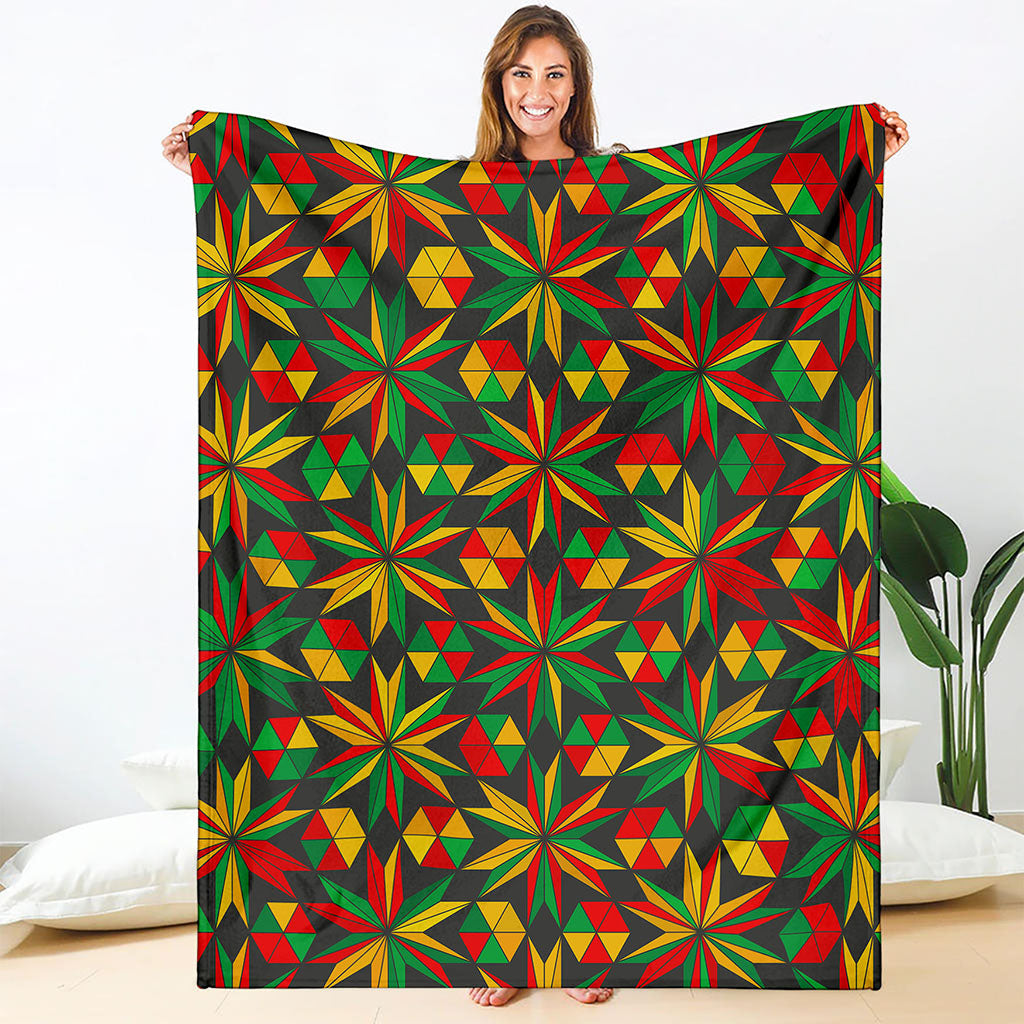 Abstract Geometric Reggae Pattern Print Blanket – GearFrost