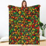 Abstract Geometric Reggae Pattern Print Blanket
