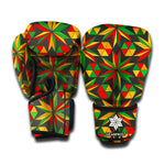 Abstract Geometric Reggae Pattern Print Boxing Gloves