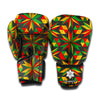 Abstract Geometric Reggae Pattern Print Boxing Gloves