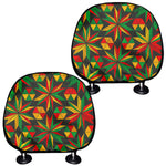 Abstract Geometric Reggae Pattern Print Car Headrest Covers