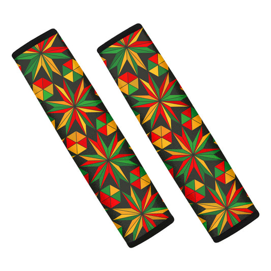 Abstract Geometric Reggae Pattern Print Car Seat Belt Covers