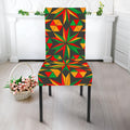 Abstract Geometric Reggae Pattern Print Dining Chair Slipcover