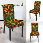 Abstract Geometric Reggae Pattern Print Dining Chair Slipcover