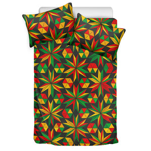 Abstract Geometric Reggae Pattern Print Duvet Cover Bedding Set