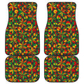 Abstract Geometric Reggae Pattern Print Front and Back Car Floor Mats