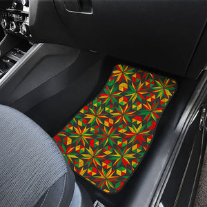 Abstract Geometric Reggae Pattern Print Front and Back Car Floor Mats