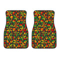 Abstract Geometric Reggae Pattern Print Front Car Floor Mats