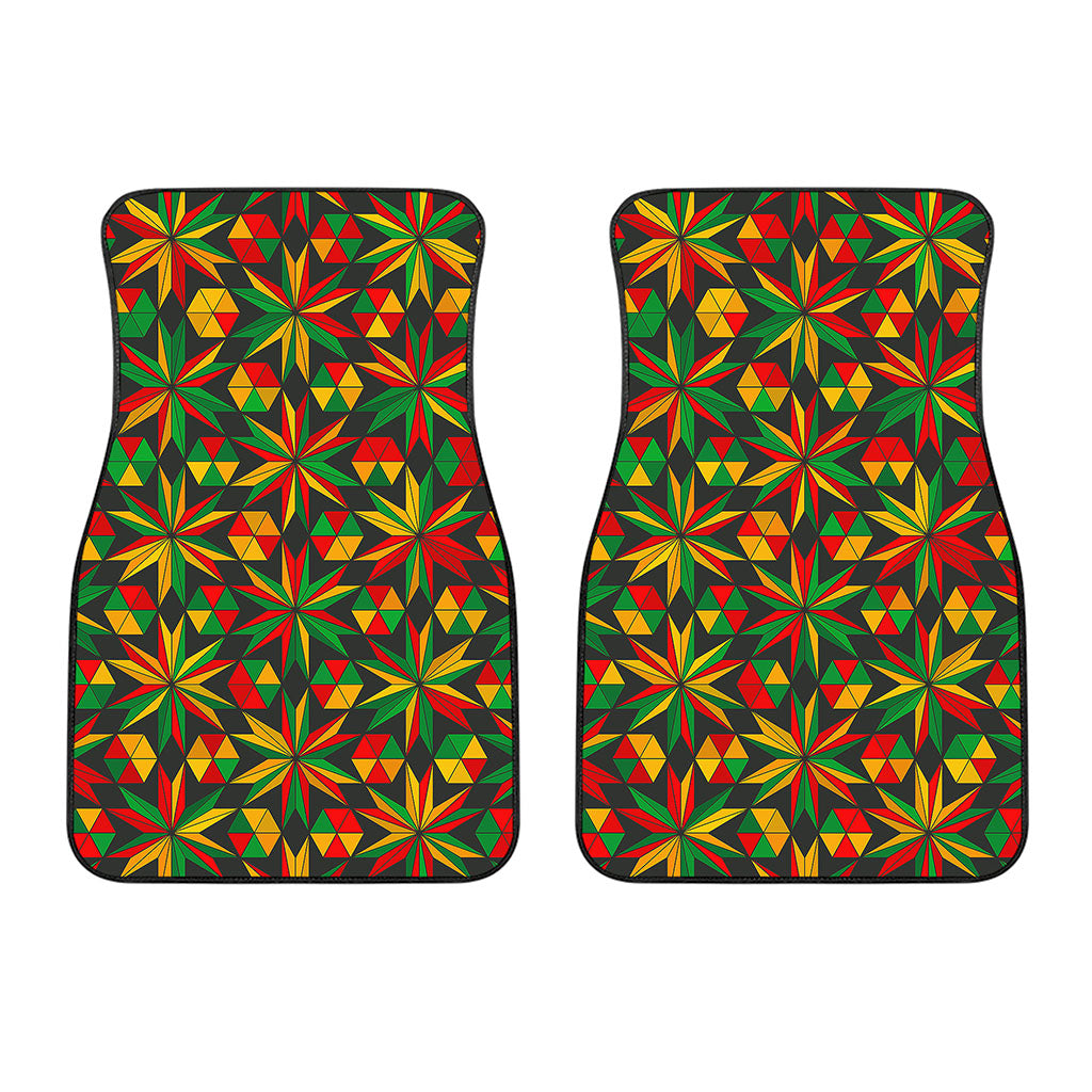 Abstract Geometric Reggae Pattern Print Front Car Floor Mats