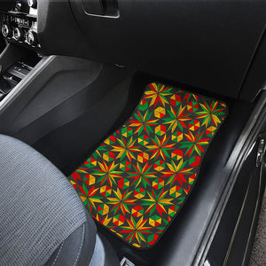 Abstract Geometric Reggae Pattern Print Front Car Floor Mats