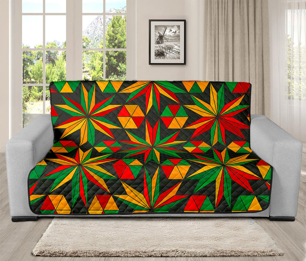 Abstract Geometric Reggae Pattern Print Futon Protector