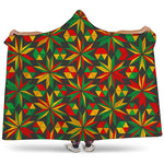 Abstract Geometric Reggae Pattern Print Hooded Blanket