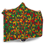 Abstract Geometric Reggae Pattern Print Hooded Blanket