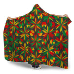 Abstract Geometric Reggae Pattern Print Hooded Blanket