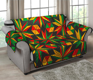 Abstract Geometric Reggae Pattern Print Loveseat Protector