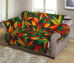 Abstract Geometric Reggae Pattern Print Loveseat Protector