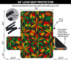 Abstract Geometric Reggae Pattern Print Loveseat Protector