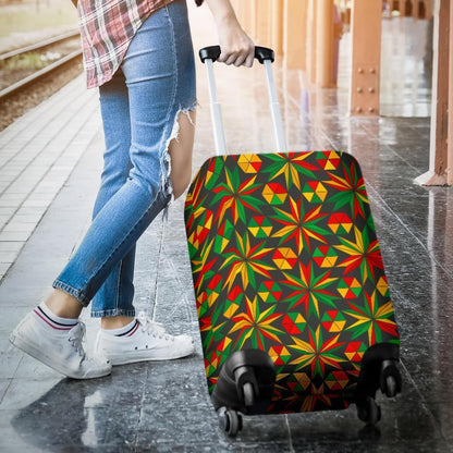 Abstract Geometric Reggae Pattern Print Luggage Cover GearFrost