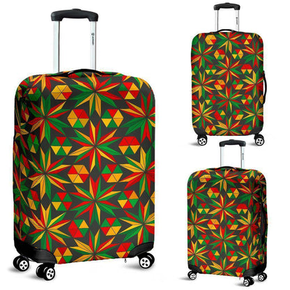 Abstract Geometric Reggae Pattern Print Luggage Cover GearFrost