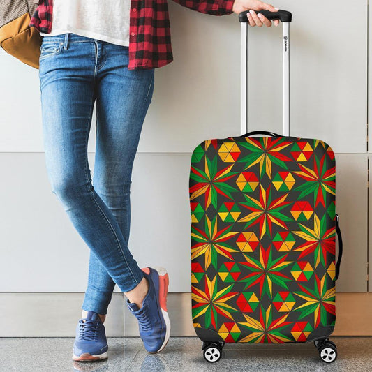 Abstract Geometric Reggae Pattern Print Luggage Cover GearFrost
