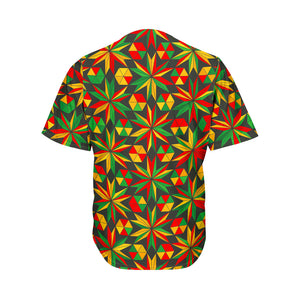 Abstract Geometric Reggae Pattern Print Men's Baseball Jersey