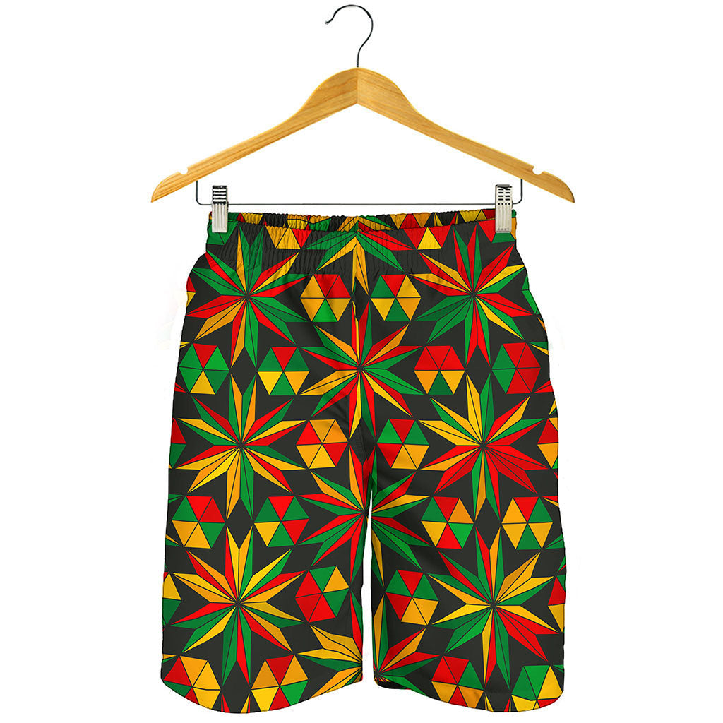 Abstract Geometric Reggae Pattern Print Men's Shorts