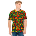 Abstract Geometric Reggae Pattern Print Men's T-Shirt