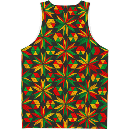 Abstract Geometric Reggae Pattern Print Men's Tank Top