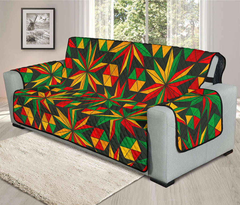 Abstract Geometric Reggae Pattern Print Oversized Sofa Protector