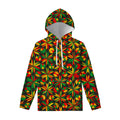 Abstract Geometric Reggae Pattern Print Pullover Hoodie