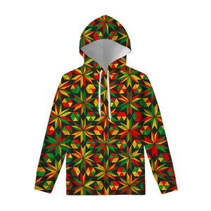 Abstract Geometric Reggae Pattern Print Pullover Hoodie