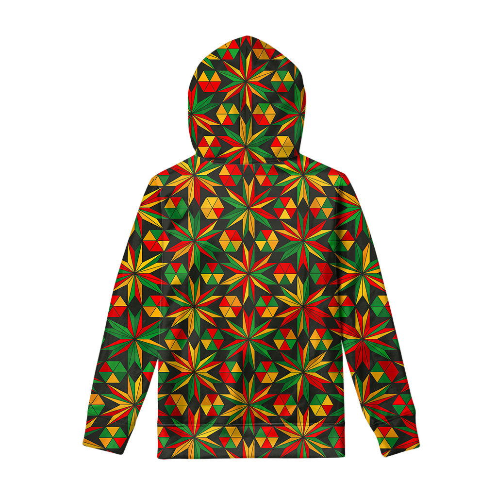 Abstract Geometric Reggae Pattern Print Pullover Hoodie