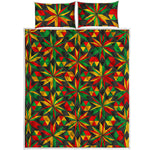 Abstract Geometric Reggae Pattern Print Quilt Bed Set