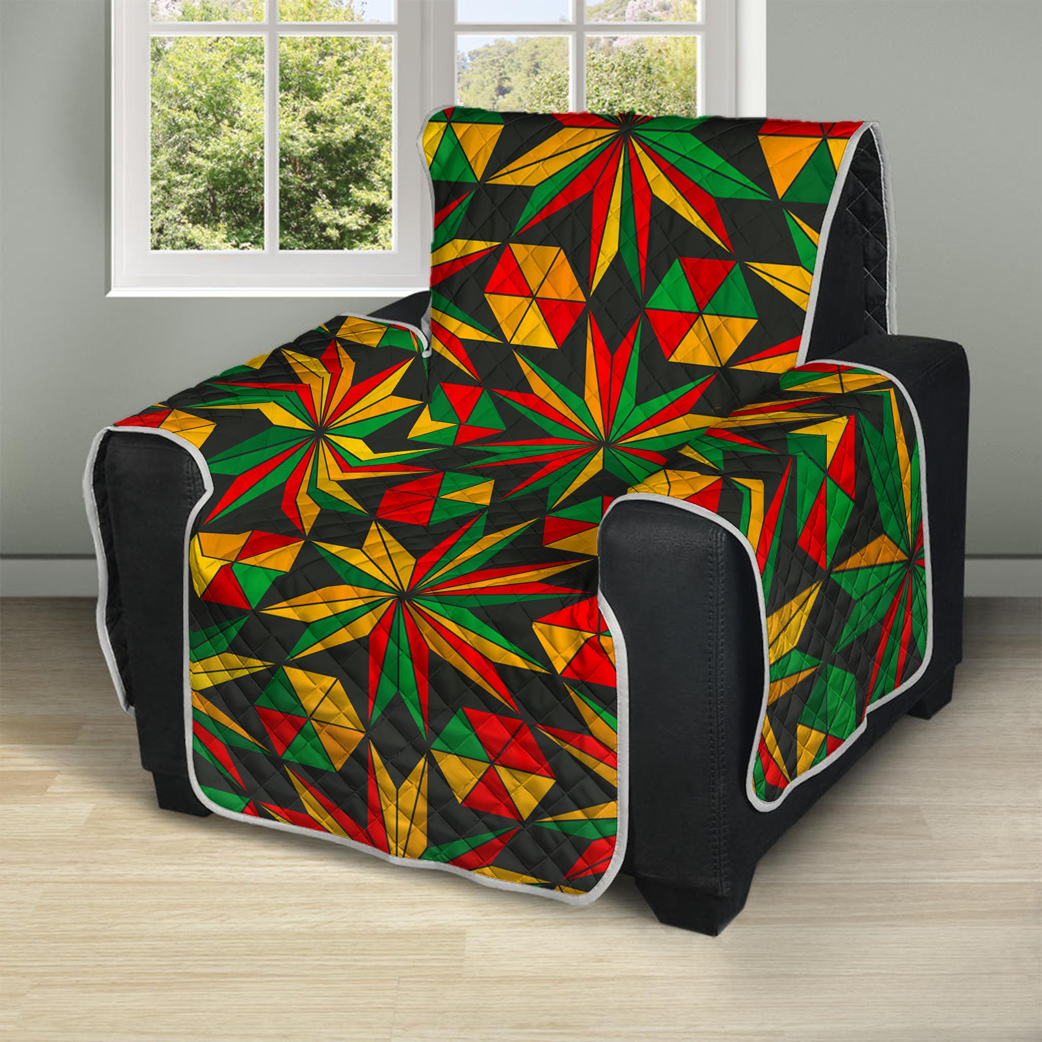 Abstract Geometric Reggae Pattern Print Recliner Protector