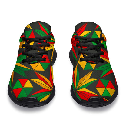 Abstract Geometric Reggae Pattern Print Sport Shoes GearFrost