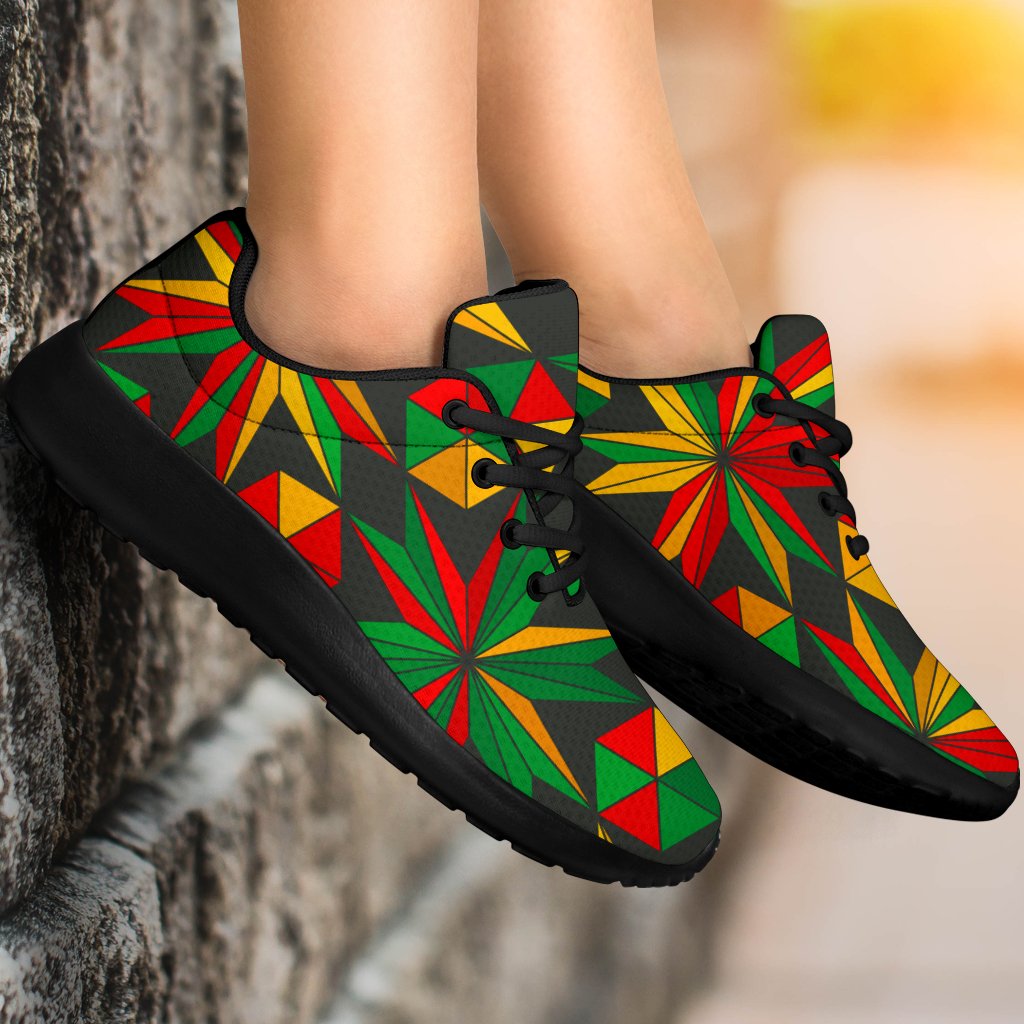 Abstract Geometric Reggae Pattern Print Sport Shoes GearFrost