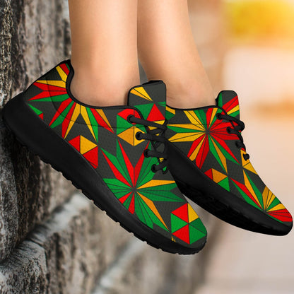 Abstract Geometric Reggae Pattern Print Sport Shoes GearFrost
